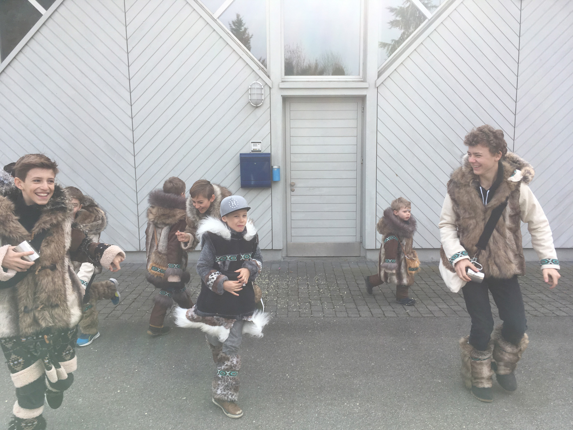 Aufwärmen für den Umzug in Beromünster